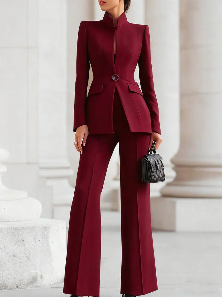 Holly long blazer and flared trouser suit – image 4