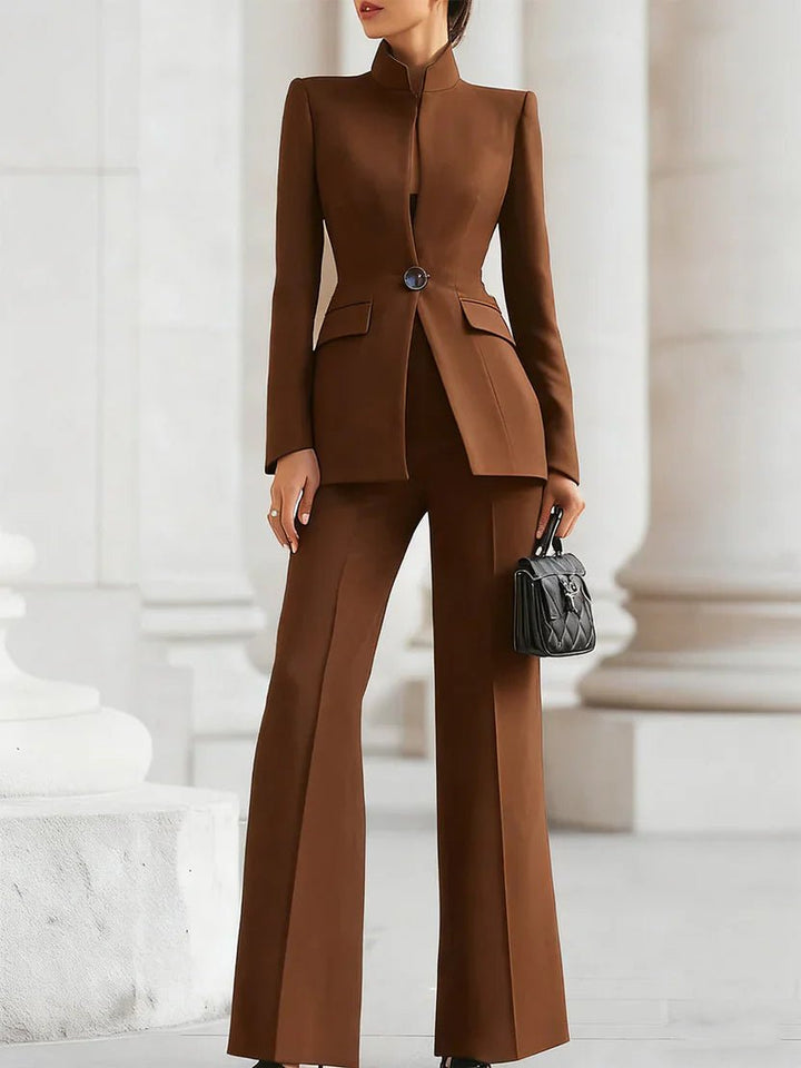 Holly long blazer and flared trouser suit – image 5