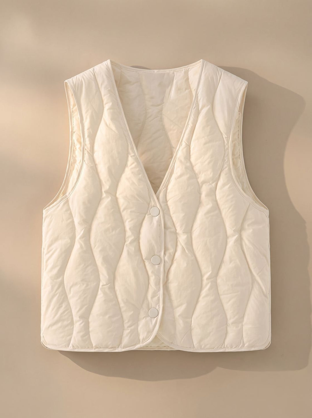 Elfriede | Elegant V Neck Quilted Gilet
