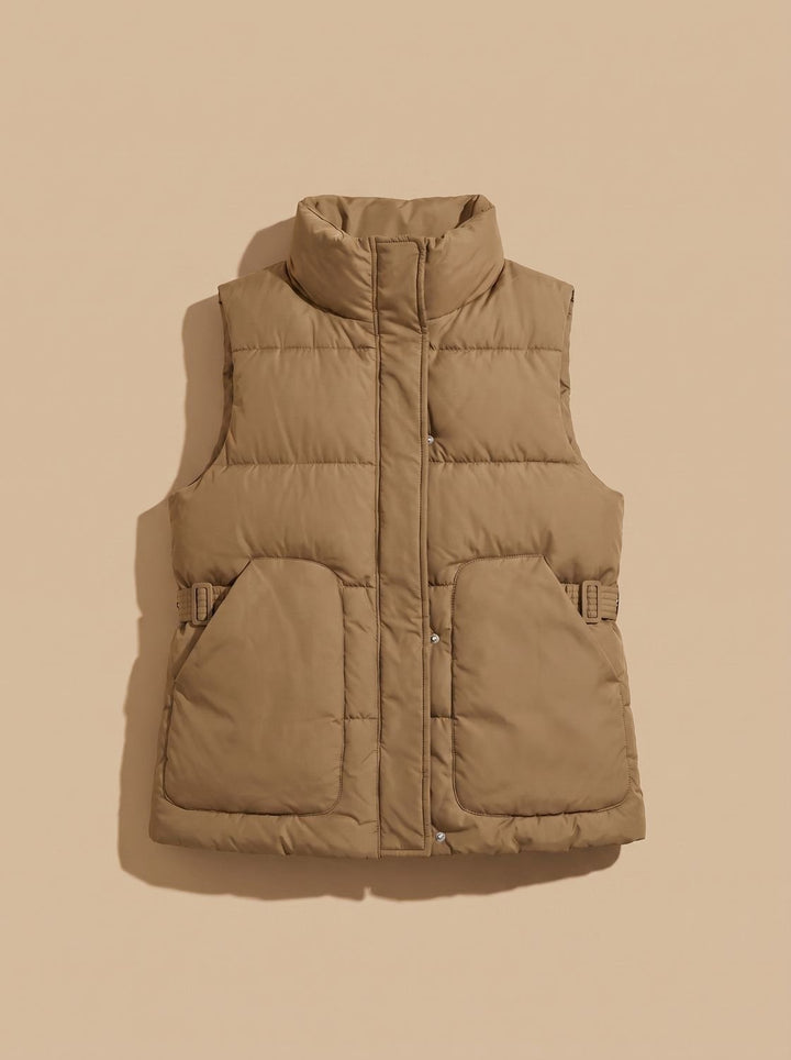 Marlene | Elegant Quilted Gilet with Stand Collar
