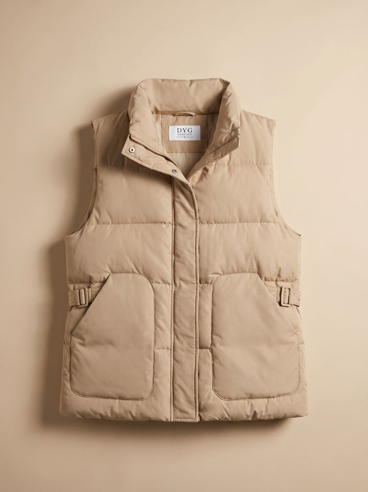Marlene | Elegant Quilted Gilet with Stand Collar
