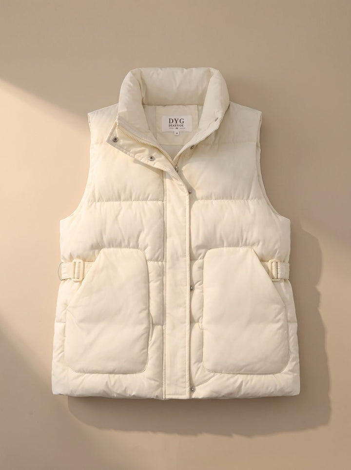 Marlene | Elegant Quilted Gilet with Stand Collar