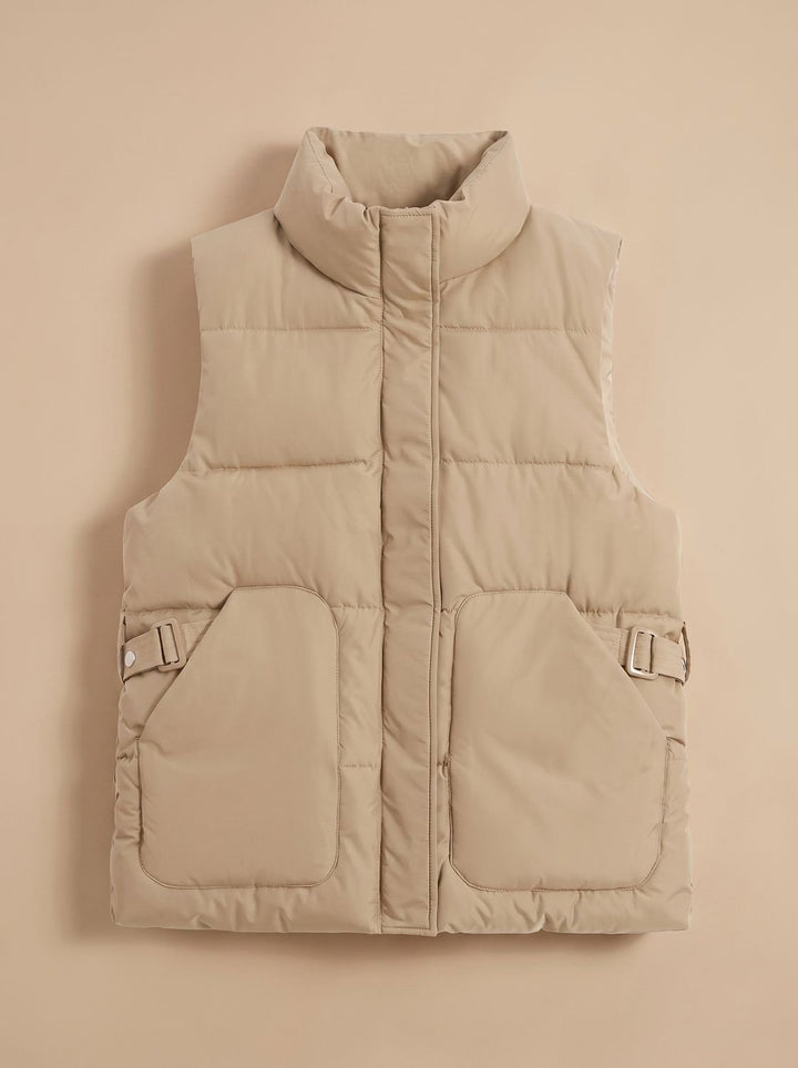 Marlene | Elegant Quilted Gilet with Stand Collar