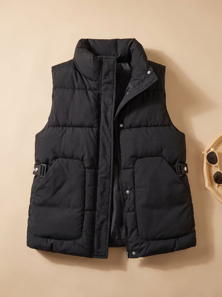 Marlene | Elegant Quilted Gilet with Stand Collar
