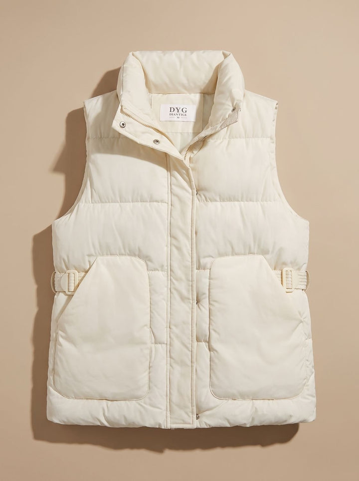 Marlene | Elegant Quilted Gilet with Stand Collar