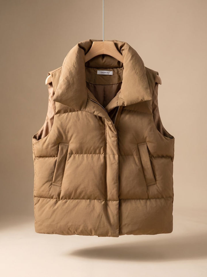 Bernadette | Elegant Quilted Gilet with Shawl Collar