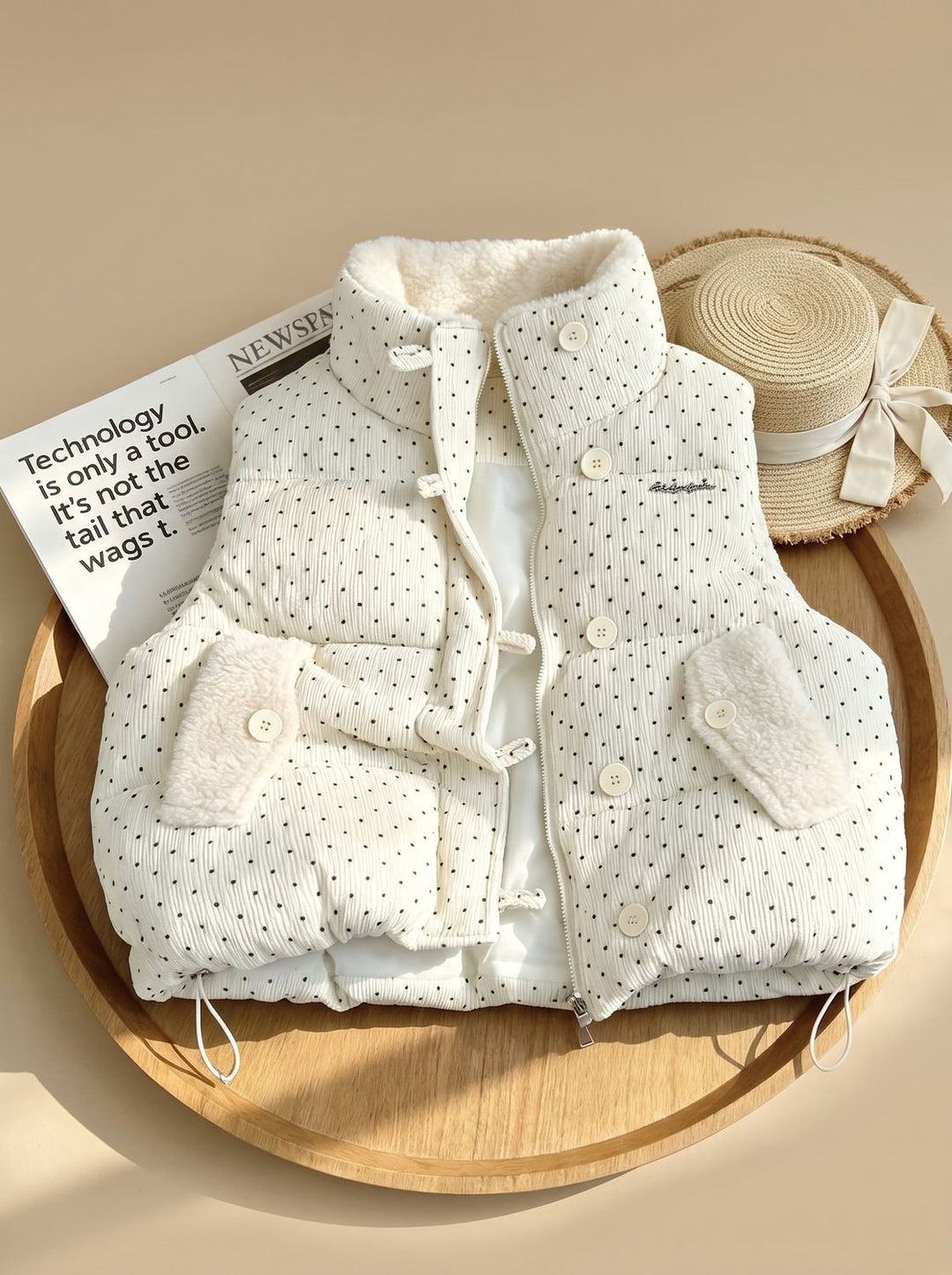 Marie | Elegant Teddy Lined Quilted Gilet