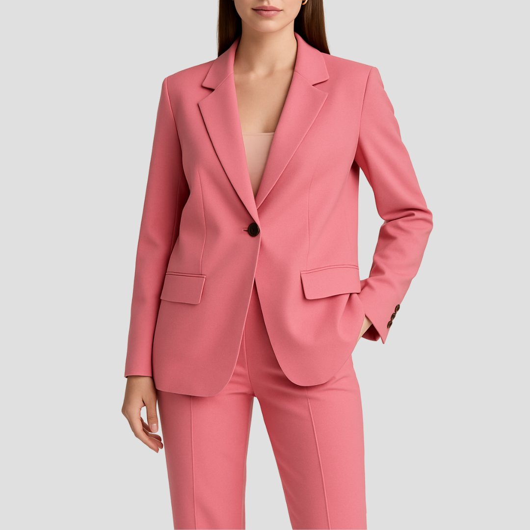 Grace crepe trouser suit with single button blazer – image 2