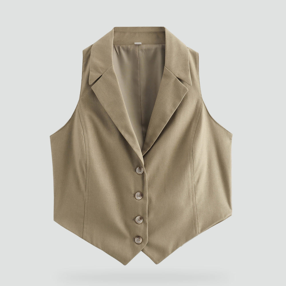 Iris black blouse, front view