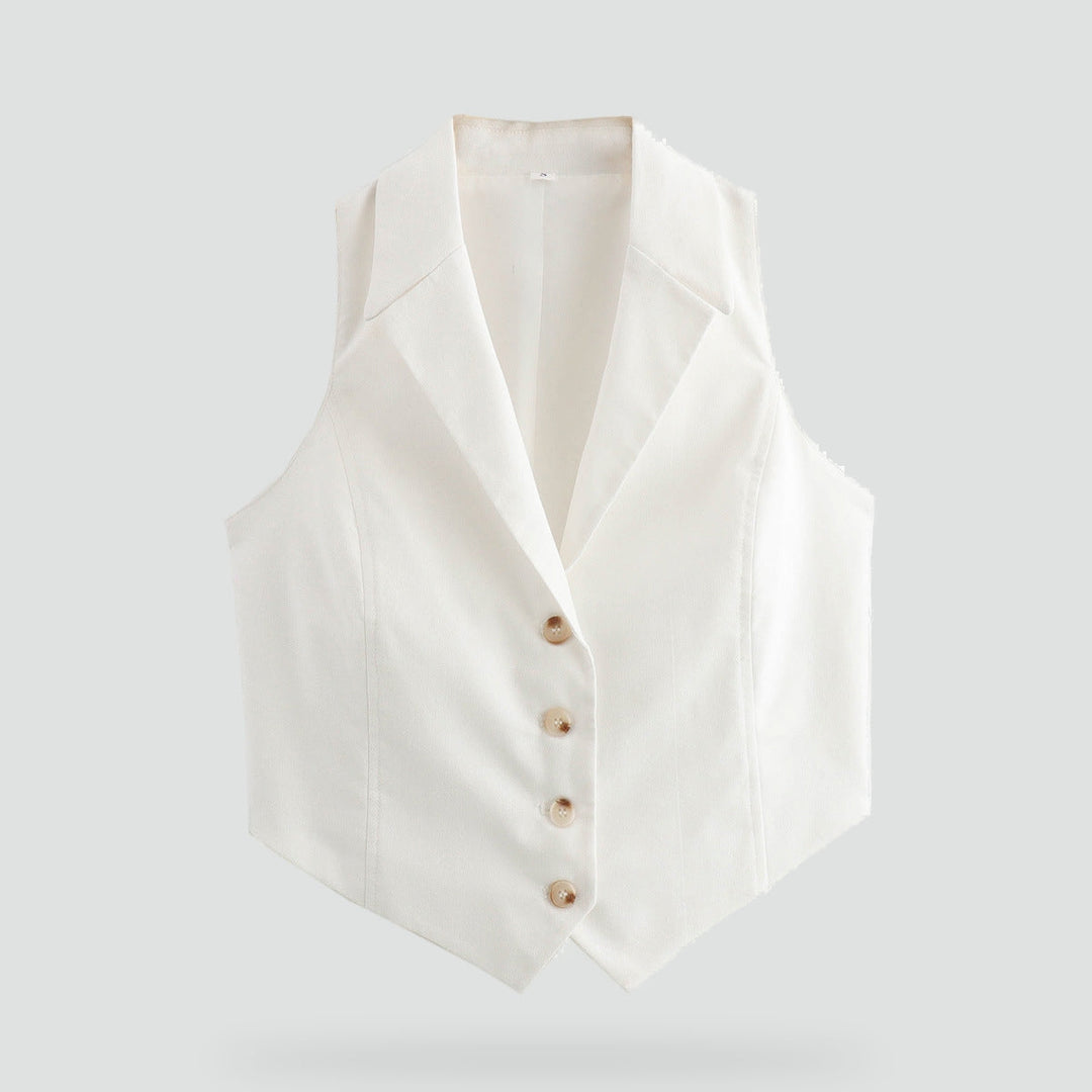 Iris black blouse, side view