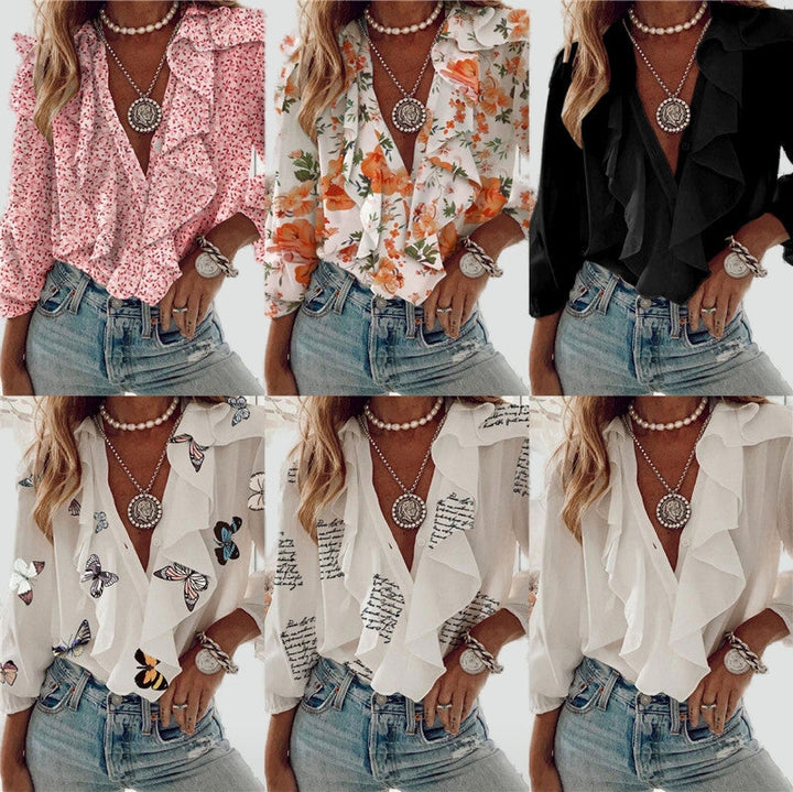 Elodie chiffon blouse, front view