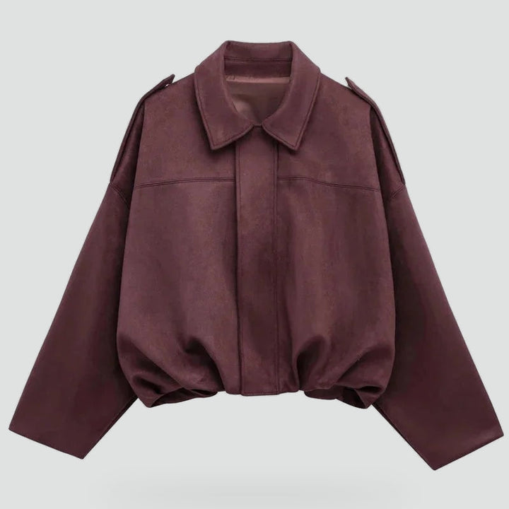 Iris suede bomber jacket, full length