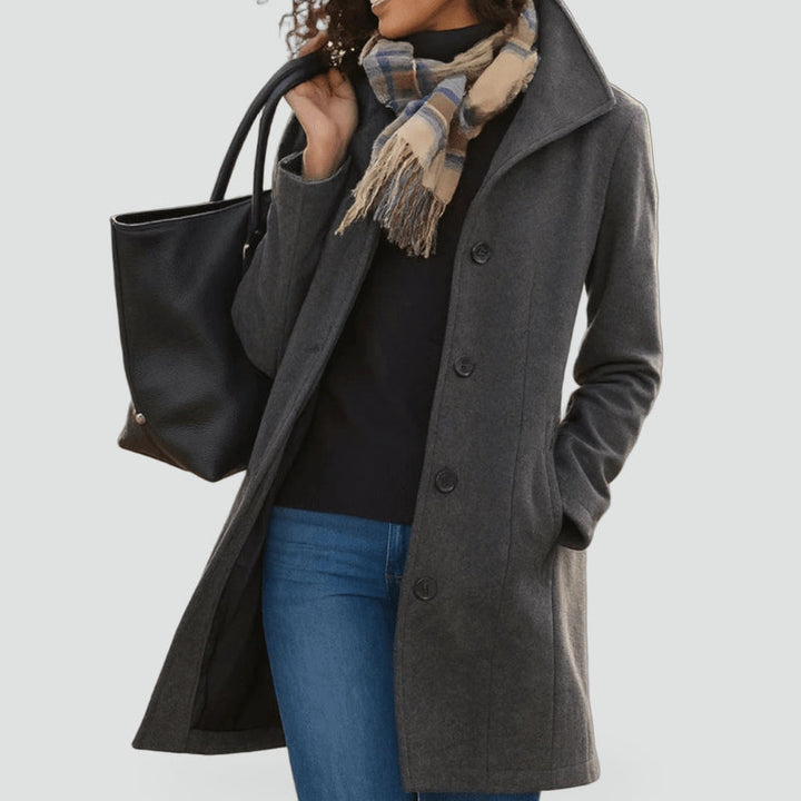 Dorothea wool blend coat in grey