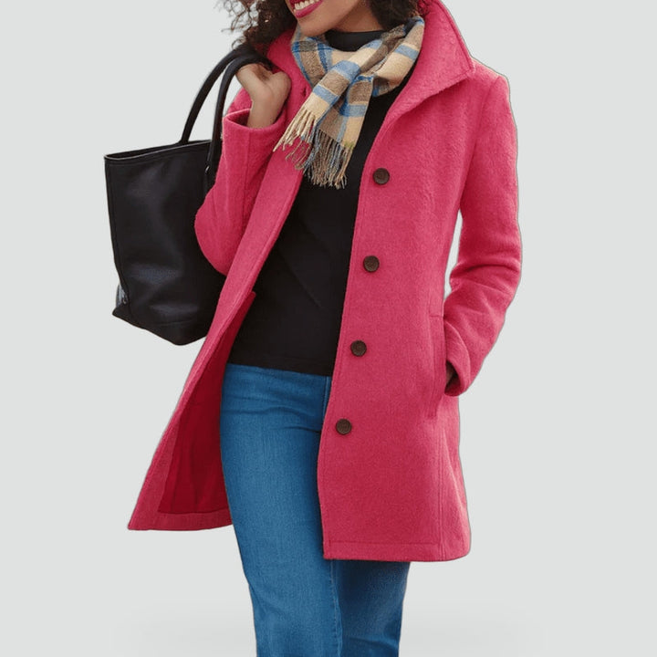 Dorothea wool blend coat in orange