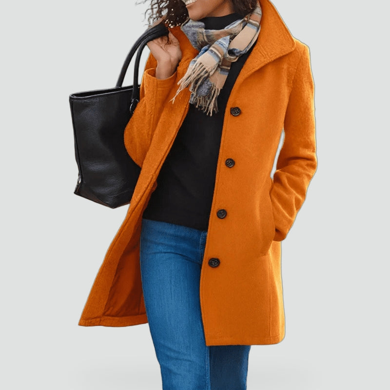 Dorothea wool blend coat in khaki