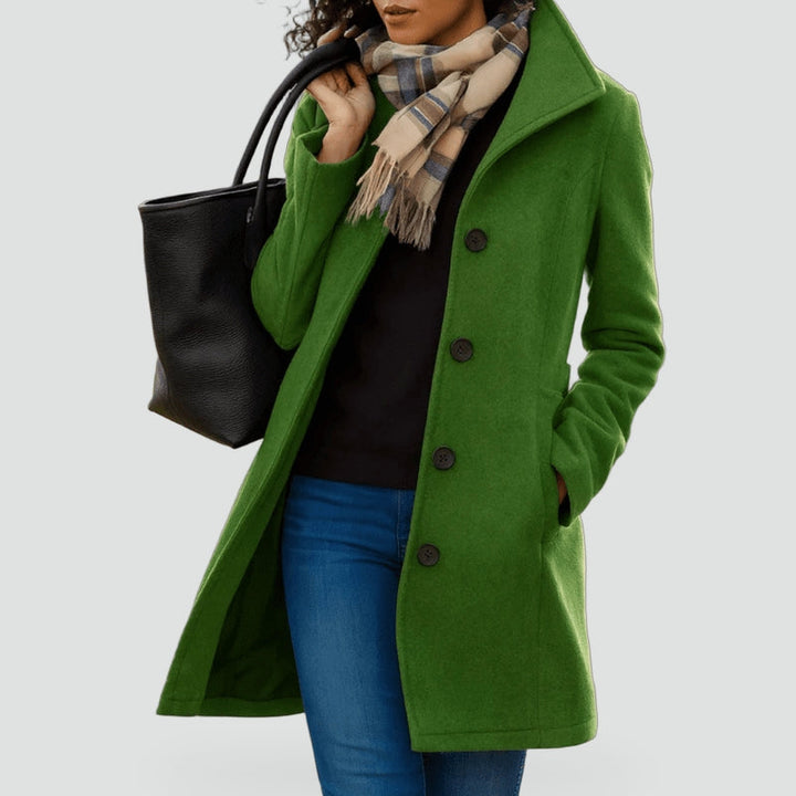 Dorothea wool blend coat in green