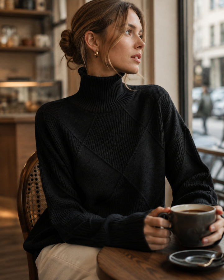 Ingrid chunky knit roll neck jumper