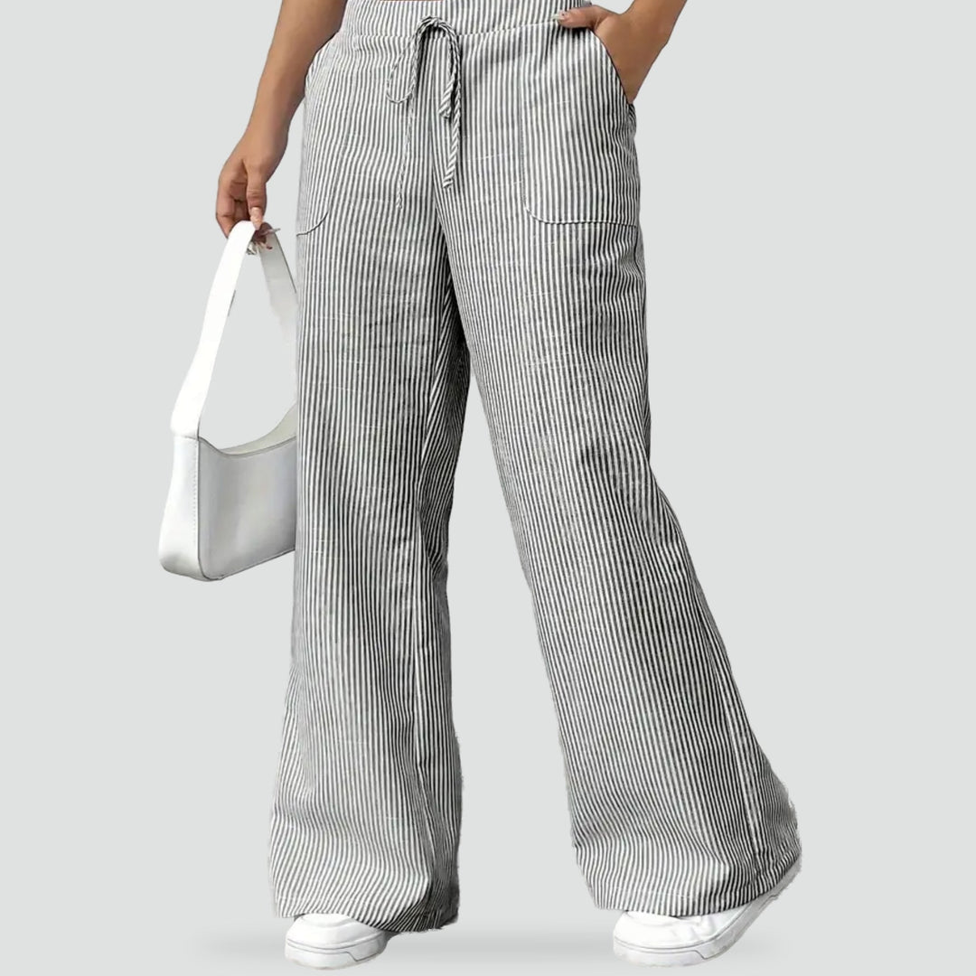 Lorelei wide leg trousers, fabric detail