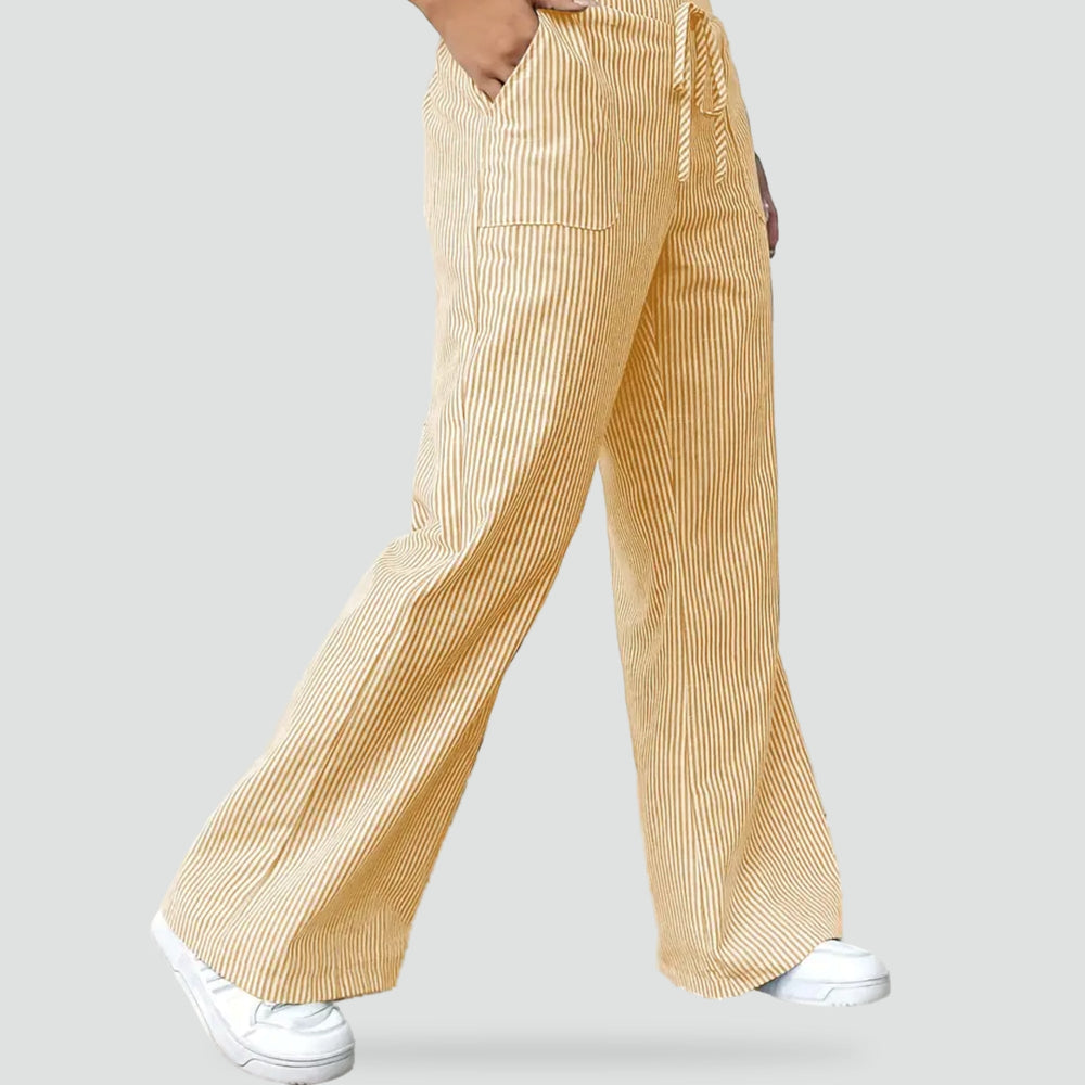 Lorelei wide leg trousers in yellow