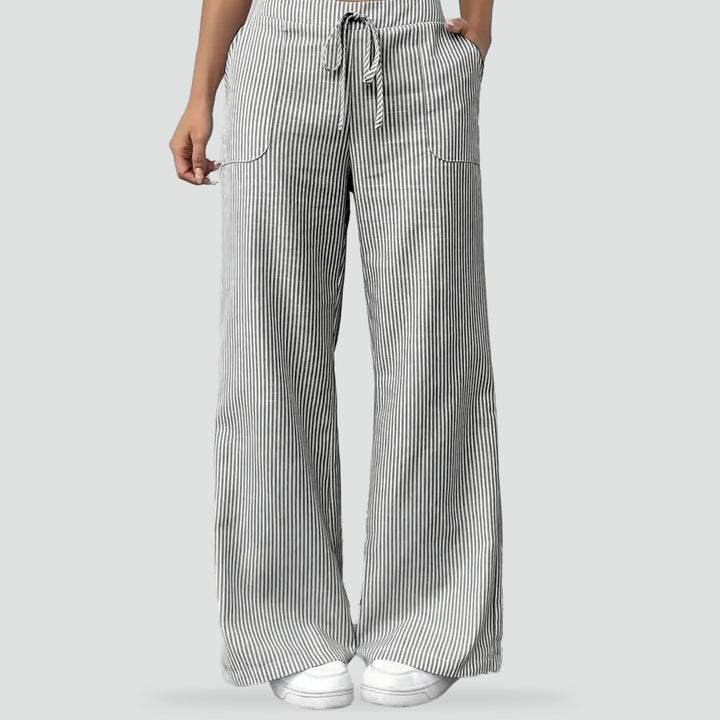 Lorelei wide leg trousers, side view