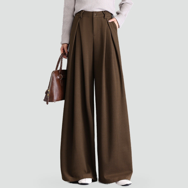 Hester pleated wide leg trousers