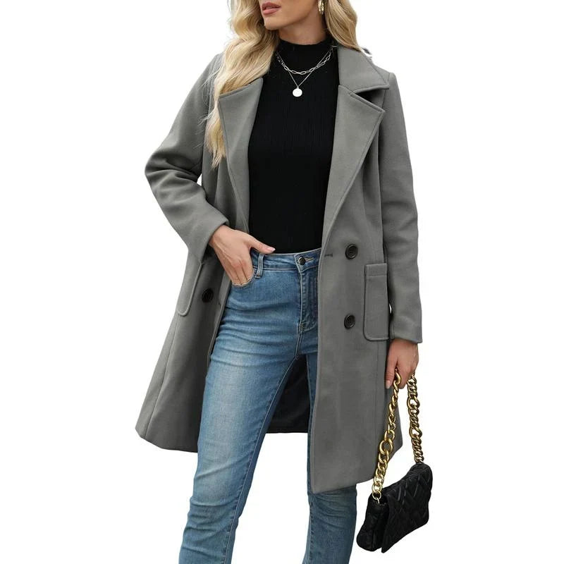 Lavinia double breasted everyday coat – image 8