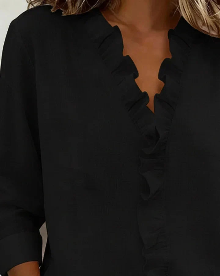 Sorrel ruffle v neck blouse – image 7