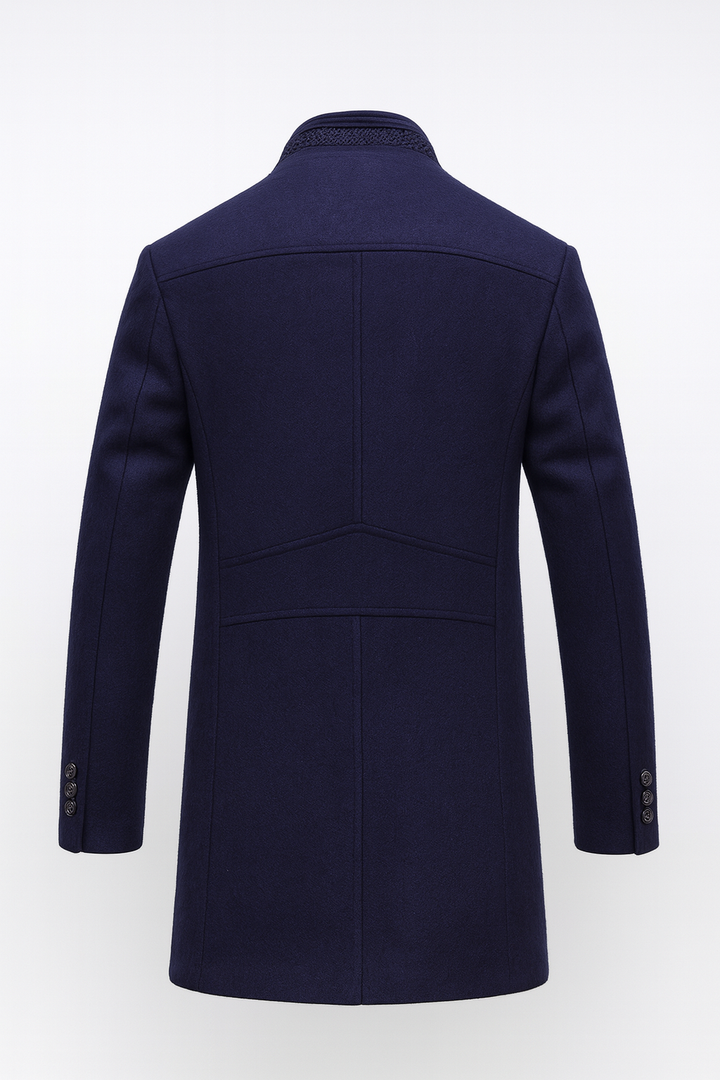 Araminta contrast trim stand collar coat – image 5