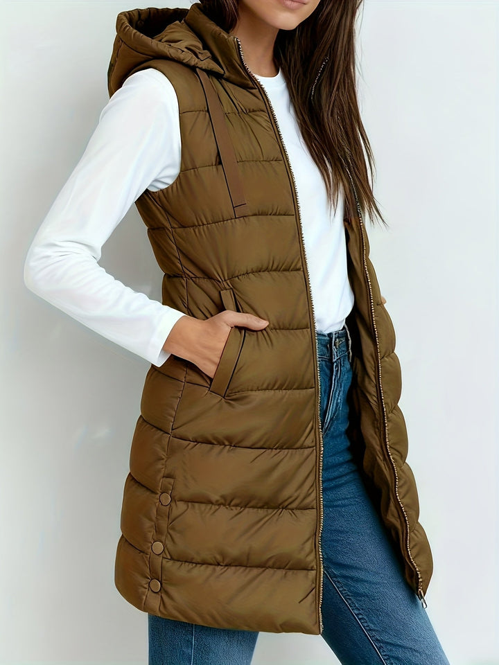 Brielle hooded relaxed long coat – image 10