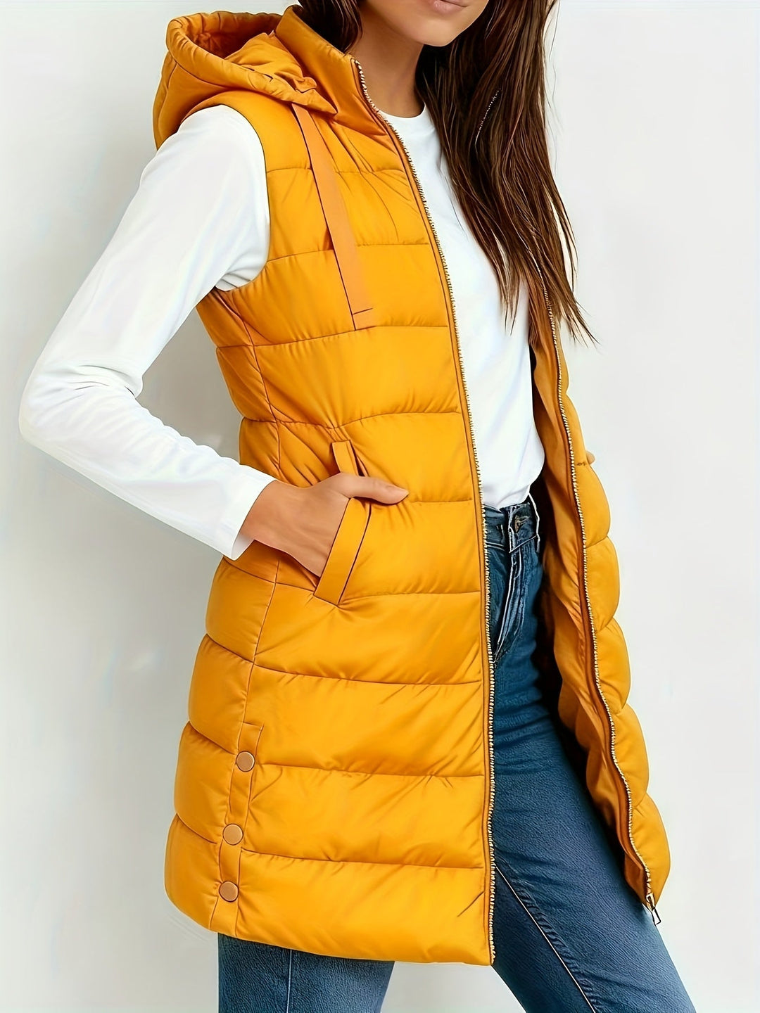 Brielle hooded relaxed long coat – image 4