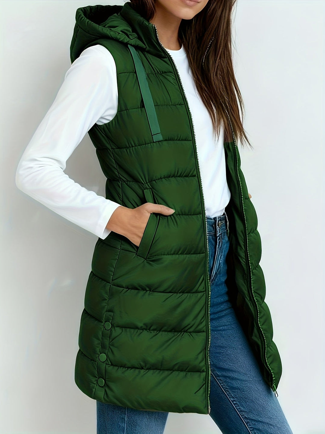 Brielle hooded relaxed long coat – image 5