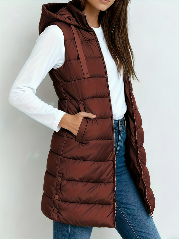 Brielle hooded relaxed long coat – image 8