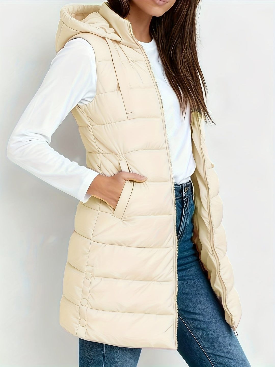 Brielle hooded relaxed long coat – image 9