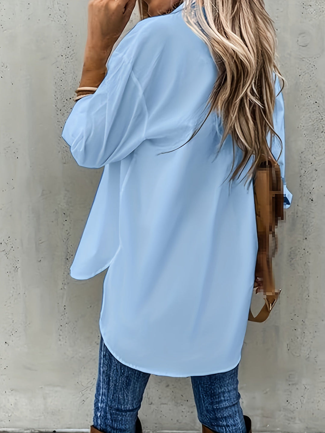 Marigold long sleeve button front blouse – image 10