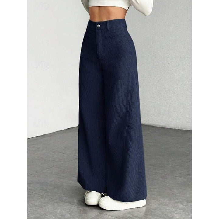 Marina high waisted wide leg trousers – image 7