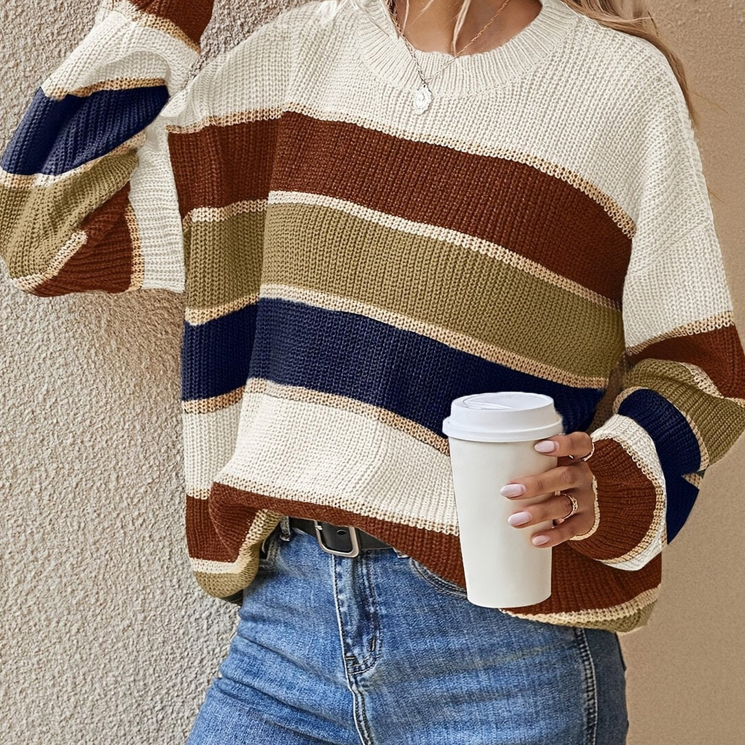 Marcelline chunky colour block striped jumper – image 14