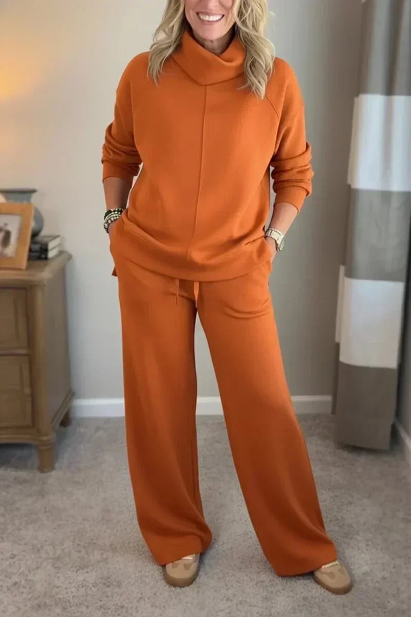 Aivra two piece set, roll neck detail