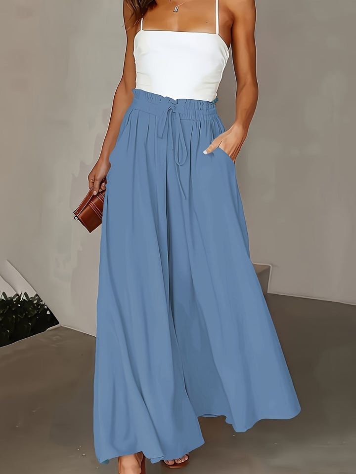 Gudrun high waist flowing wide leg trousers – image 15