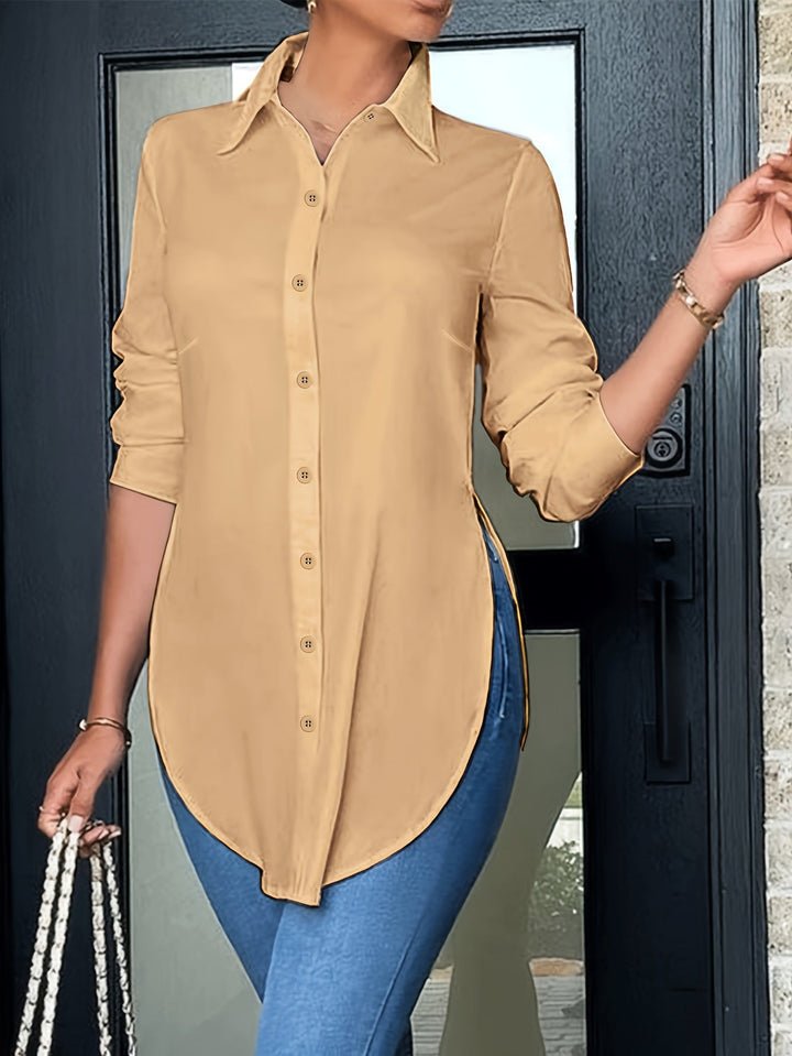 Natalia collared button front blouse – image 4