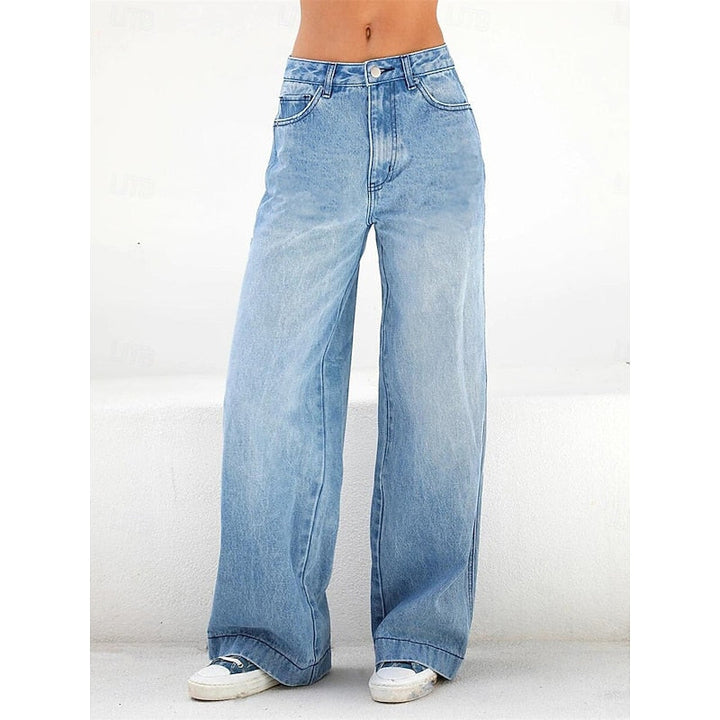 Lorna | Elegant High Waist Wide Leg Jeans