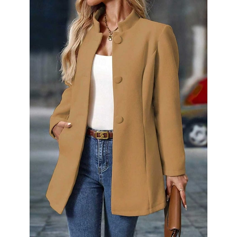 Millie short coat with stand collar – image 9