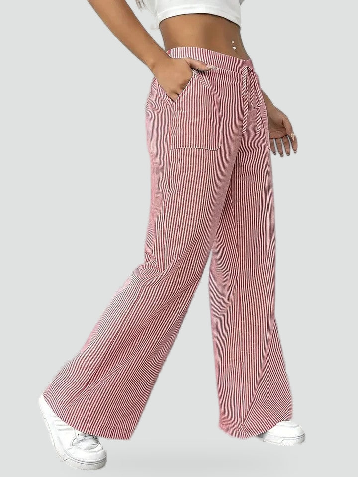 Greer wide leg trousers in pink