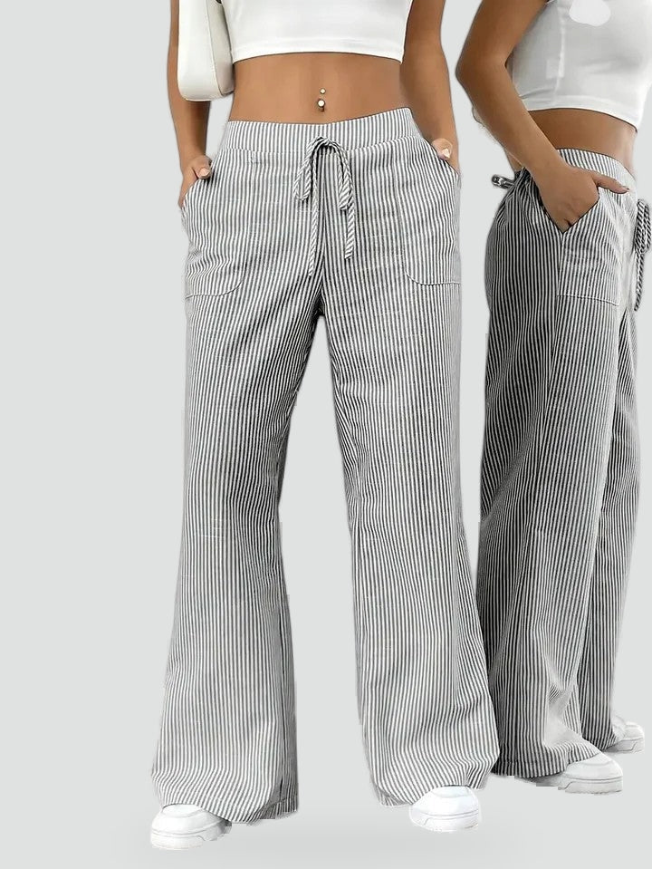 Greer wide leg trousers in yellow