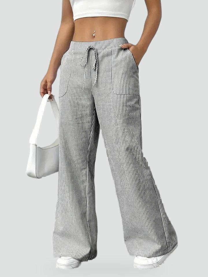 Greer wide leg trousers in blue