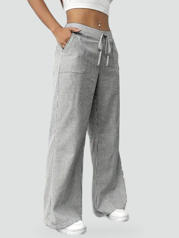 Greer wide leg trousers in grey