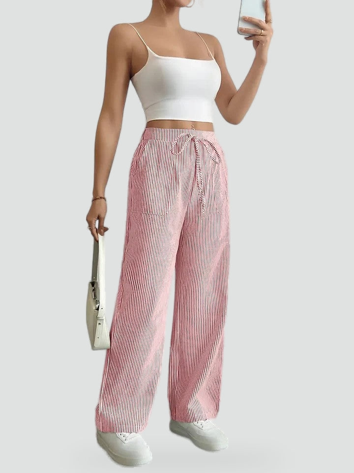Greer wide leg trousers, side view