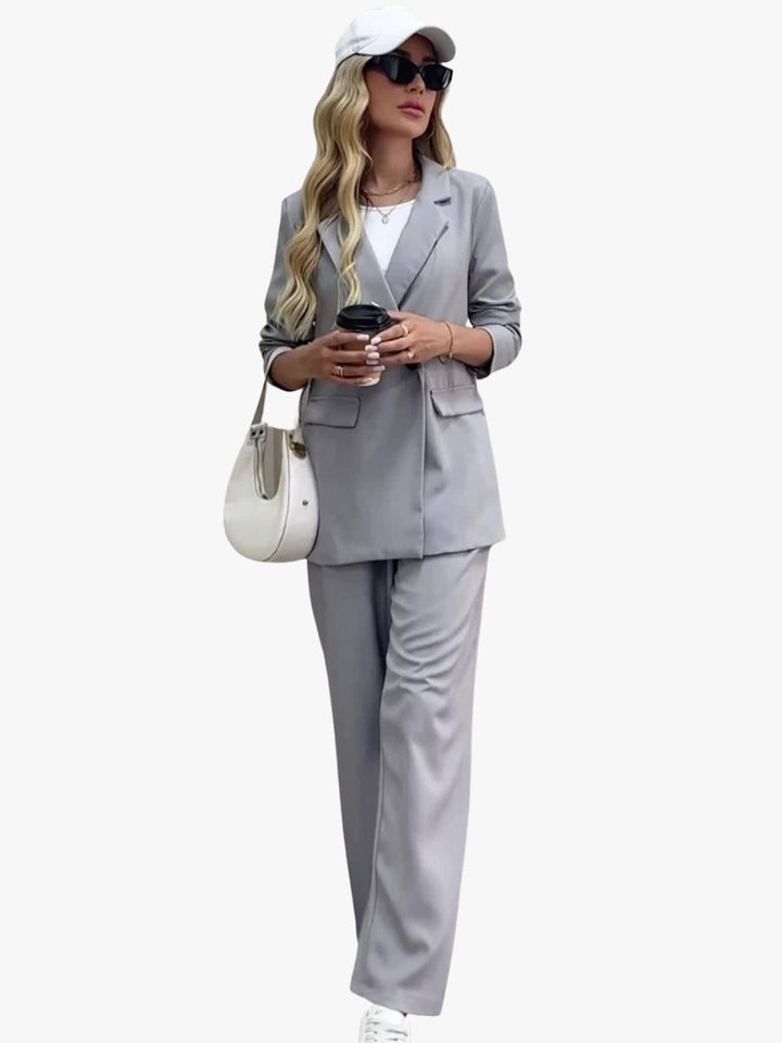 Sabrina two piece blazer and wide leg trouser set