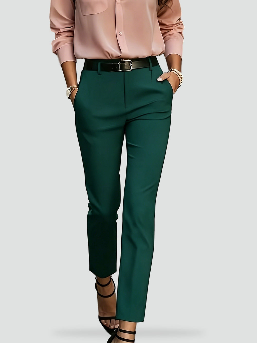 Tabitha high waist tailored trousers in apricot