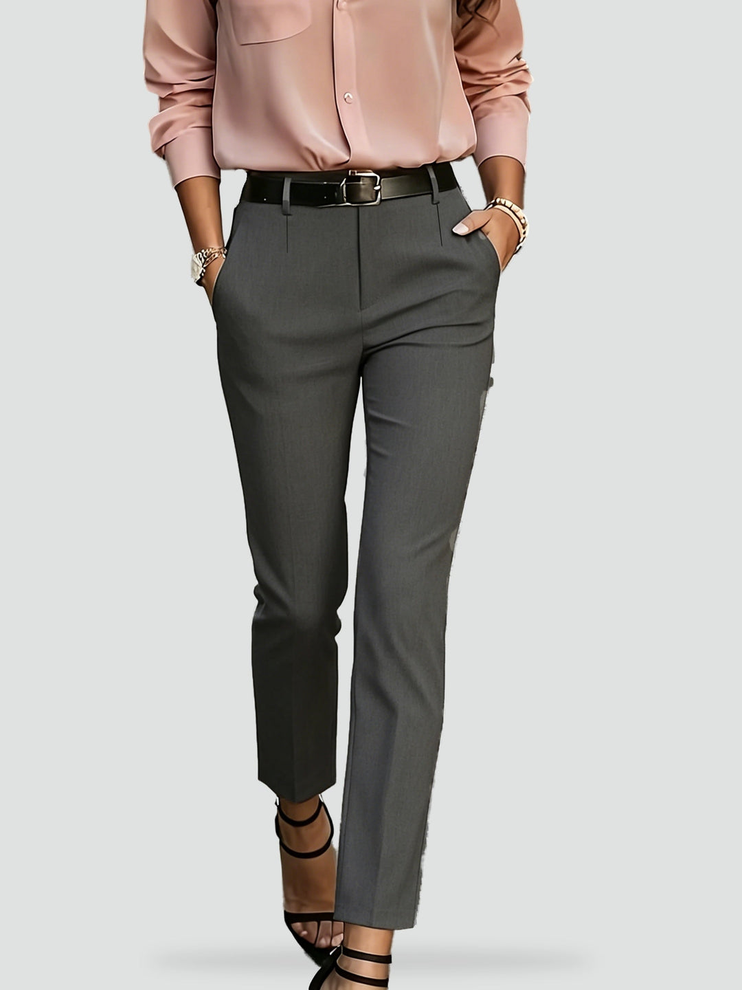 Tabitha high waist tailored trousers in dark brown