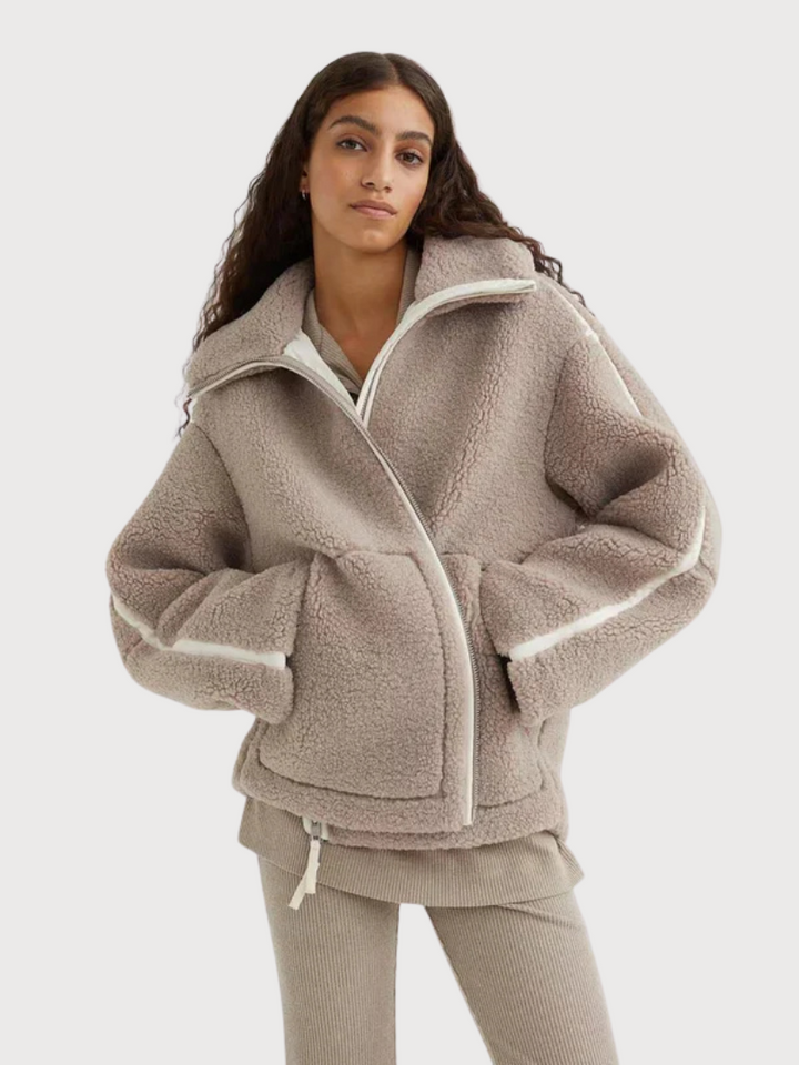 Marguerite high neck oversized coat